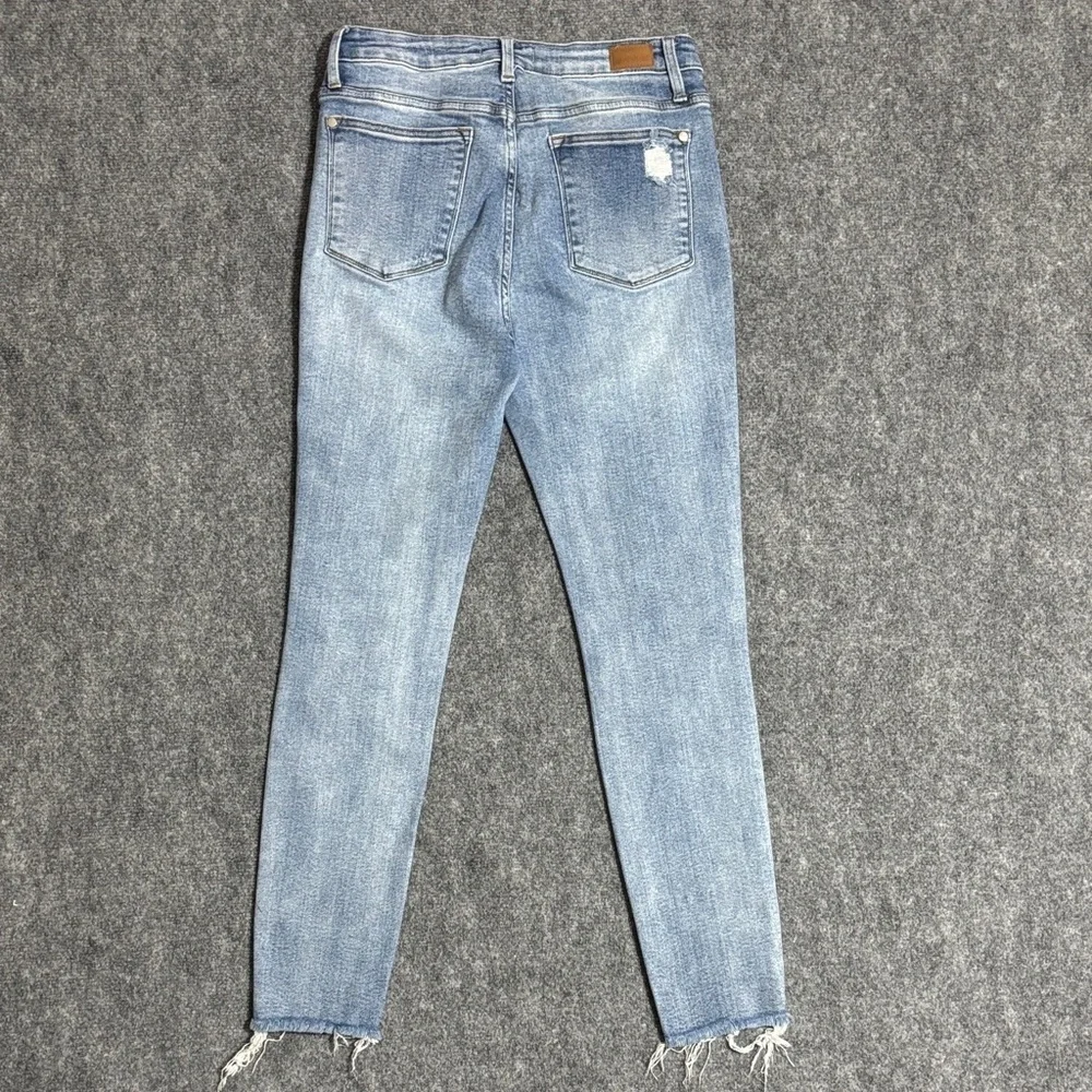 Judy Blue Light Blue Distressed Skinny Jeans